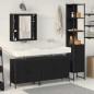 vidaXL Set di mobili per bagno a 4 pezzi in legno ingegnerizzato, rovere nero vidaXL Set di mobili per bagno a 4 pezzi in legno ingegnerizzato, rovere nero