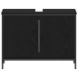vidaXL Set di mobili per bagno a 4 pezzi in legno ingegnerizzato, rovere nero vidaXL Set di mobili per bagno a 4 pezzi in legno ingegnerizzato, rovere nero