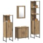 vidaXL Set di mobili da bagno a 4 pezzi in legno ingegnerizzato rovere artisan vidaXL Set di mobili da bagno a 4 pezzi in legno ingegnerizzato rovere artisan
