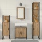 vidaXL Set di mobili da bagno a 4 pezzi in legno ingegnerizzato rovere artisan vidaXL Set di mobili da bagno a 4 pezzi in legno ingegnerizzato rovere artisan