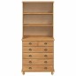 vidaXL Hutch “ASKIM” Miele bruno 91x40x199.5 cm Legno massello Pino