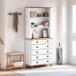 Vetrina vidaXL “ASKIM” Bianca 91x40x199.5 cm Legno Massello di Pino Vetrina vidaXL “ASKIM” Bianca 91x40x199.5 cm Legno Massello di Pino