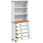 Vetrina vidaXL “ASKIM” Bianca 91x40x199.5 cm Legno Massello di Pino Vetrina vidaXL “ASKIM” Bianca 91x40x199.5 cm Legno Massello di Pino