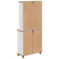Vetrina vidaXL “ASKIM” Bianca 91x40x199.5 cm Legno Massello di Pino Vetrina vidaXL “ASKIM” Bianca 91x40x199.5 cm Legno Massello di Pino