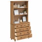Hutch vidaXL 'ASKIM'Miele bruno 91x40x183 cm Legno massello di pino