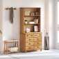 Hutch vidaXL 'ASKIM'Miele bruno 91x40x183 cm Legno massello di pino