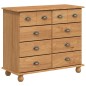 Hutch vidaXL 'ASKIM'Miele bruno 91x40x183 cm Legno massello di pino