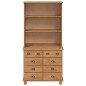 Hutch vidaXL 'ASKIM'Miele bruno 91x40x183 cm Legno massello di pino