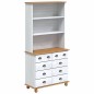Hutch vidaXL "ASKIM" Bianca 91x40x183 cm Legno Massello Pino