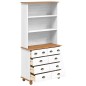 Hutch vidaXL "ASKIM" Bianca 91x40x183 cm Legno Massello Pino
