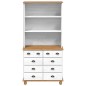 Hutch vidaXL "ASKIM" Bianca 91x40x183 cm Legno Massello Pino