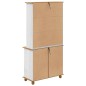 Hutch vidaXL "ASKIM" Bianca 91x40x183 cm Legno Massello Pino