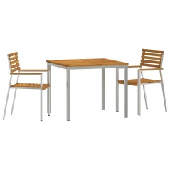 vidaXL Set da Pranzo da Giardino 3 pcs