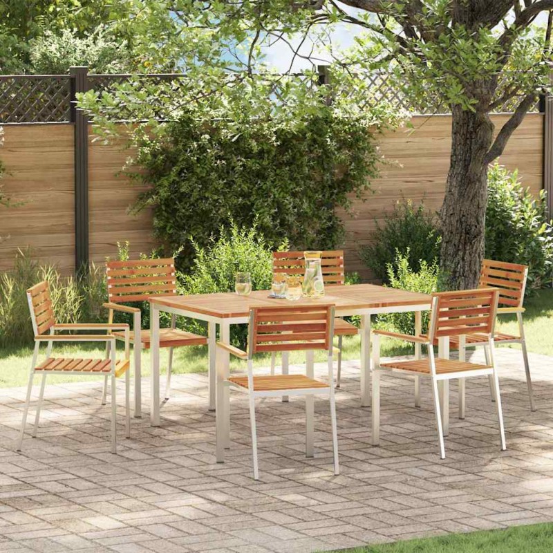vidaXL Set da Pranzo da Giardino 7 pcs