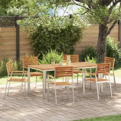 vidaXL Set da Pranzo da Giardino 7 pcs