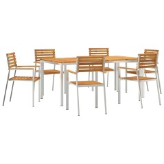vidaXL Set da Pranzo da Giardino 7 pcs