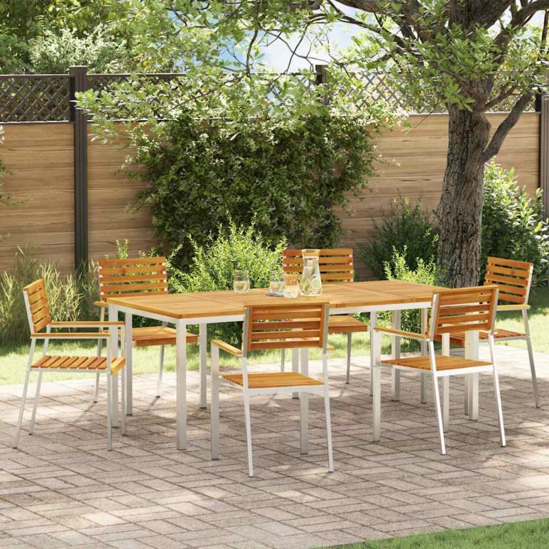 vidaXL Set pranzo giardino 7 pcs vidaXL Set pranzo giardino 7 pcs