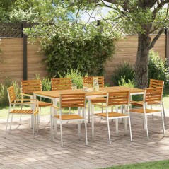 vidaXL Set da Pranzo da Giardino 9 pcs