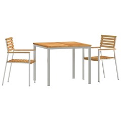 vidaXL Set da pranzo da giardino 3 pcs