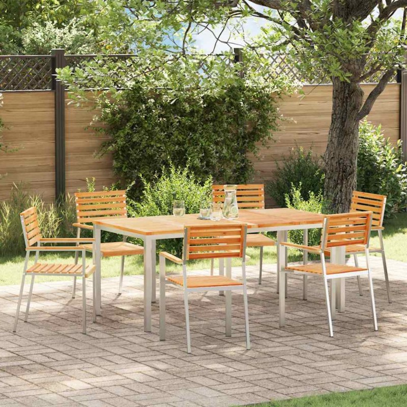 vidaXL Set da pranzo da giardino 7 pcs vidaXL Set da pranzo da giardino 7 pcs