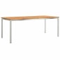 vidaXL Set di Mobili da Giardino 9 Pezzi in Legno Massello di Acacia e Acciaio Inossidabile