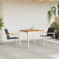 vidaXL Set pranzo giardino 3 pezzi in legno massello di acacia e acciaio inox