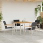 vidaXL Set da Pranzo da Giardino 5 Pezzi in Legno Massello di Acacia e Acciaio Inossidabile vidaXL Set da Pranzo da Giardino 5 Pezzi in Legno Massello di Acacia e Acciaio Inossidabile