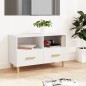 Mobile Porta TV Bianco 80x36x50 cm in Legno Multistrato Mobile Porta TV Bianco 80x36x50 cm in Legno Multistrato
