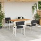vidaXL Set da pranzo da giardino 5 pezzi in legno massello di acacia e acciaio inox vidaXL Set da pranzo da giardino 5 pezzi in legno massello di acacia e acciaio inox