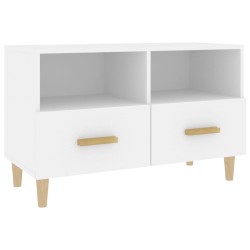 Mobile Porta TV Bianco 80x36x50 cm in Legno Multistrato