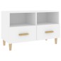 Mobile Porta TV Bianco 80x36x50 cm in Legno Multistrato Mobile Porta TV Bianco 80x36x50 cm in Legno Multistrato