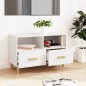 Mobile Porta TV Bianco 80x36x50 cm in Legno Multistrato Mobile Porta TV Bianco 80x36x50 cm in Legno Multistrato