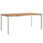 vidaXL Set da pranzo da giardino 7 pezzi in legno massello di acacia e acciaio inossidabile vidaXL Set da pranzo da giardino 7 pezzi in legno massello di acacia e acciaio inossidabile