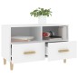Mobile Porta TV Bianco 80x36x50 cm in Legno Multistrato Mobile Porta TV Bianco 80x36x50 cm in Legno Multistrato