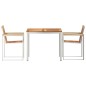vidaXL Set da pranzo da giardino 3 pezzi in legno di teak e acciaio inossidabile