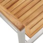 vidaXL Set da Pranzo da Giardino 5 Pezzi in Legno Massello Teak e Acciaio Inossidabile