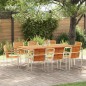 Set pranzo giardino vidaXL 9 pezzi in legno massello di teak