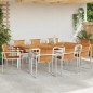 Set pranzo giardino vidaXL 9 pezzi in legno massello di teak