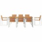 Set pranzo giardino vidaXL 9 pezzi in legno massello di teak