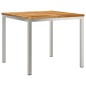 vidaXL Set da Pranzo da Giardino 3 Pezzi in Legno Massello di Teak e Acciaio Inossidabile