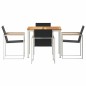 vidaXL Set da pranzo da giardino 5 pezzi in legno massello di teak e acciaio inox