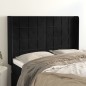 Testiera ad Orecchio Nera 147x16x118/128 cm in Velluto Testiera ad Orecchio Nera 147x16x118/128 cm in Velluto