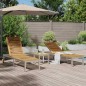 vidaXL Lettini da Sole 2 pz con Tavolo in Legno Massello di Acacia vidaXL Lettini da Sole 2 pz con Tavolo in Legno Massello di Acacia