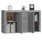 Credenza Grigio Sonoma 120x36x69 cm in Legno Multistrato Credenza Grigio Sonoma 120x36x69 cm in Legno Multistrato