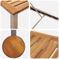 vidaXL Lettini da Sole 2 pz con Tavolo in Legno Massello di Acacia vidaXL Lettini da Sole 2 pz con Tavolo in Legno Massello di Acacia