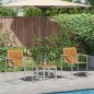 vidaXL Lettini e sedie da giardino 3 pezzi in legno massello di acacia