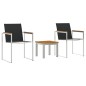 vidaXL Set da pranzo per esterni 3 pcs Legno massello di acacia