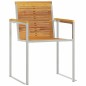 vidaXL Lettino con sedie da giardino 3 pezzi in legno massello