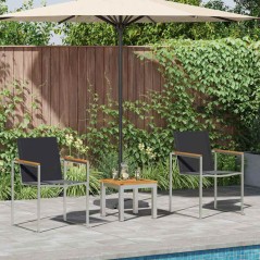 vidaXL Set da pranzo per esterni 3 pcs Legno massello di teak
