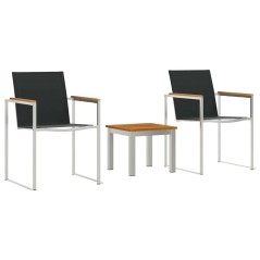 vidaXL Set da pranzo per esterni 3 pcs Legno massello di teak